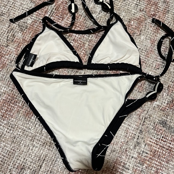 Black with white 2 piece bikini from Express. Size medium - Picture 8 of 8